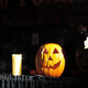 A restaurant decorated for Halloween